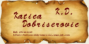 Katica Dobrišerović vizit kartica